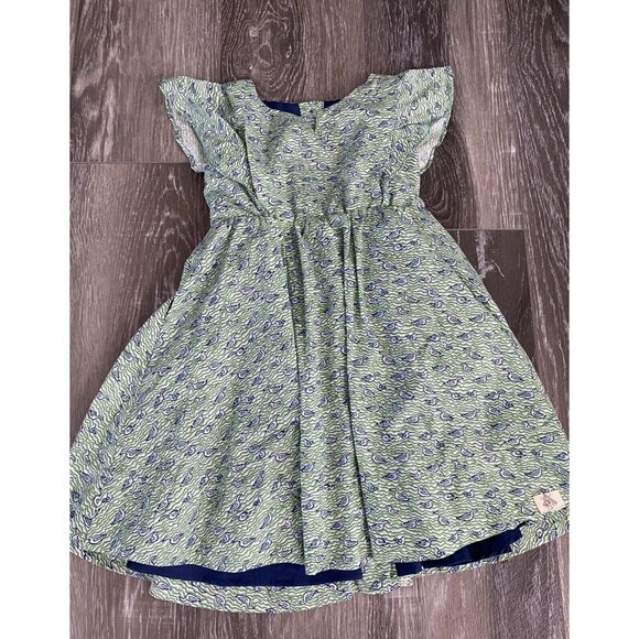 Bijou Sauvage Green Bird Dress Size 5 - Picture 1 of 4